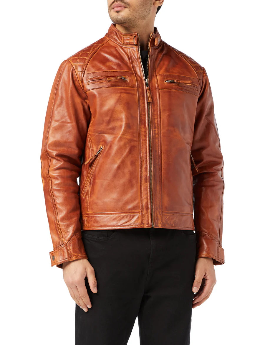 Men’s Premium Distressed Leather Jacket