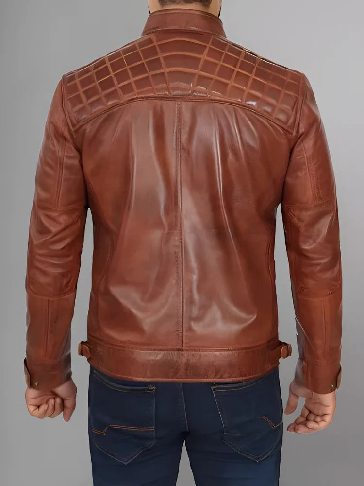 Men’s Premium Distressed Leather Jacket
