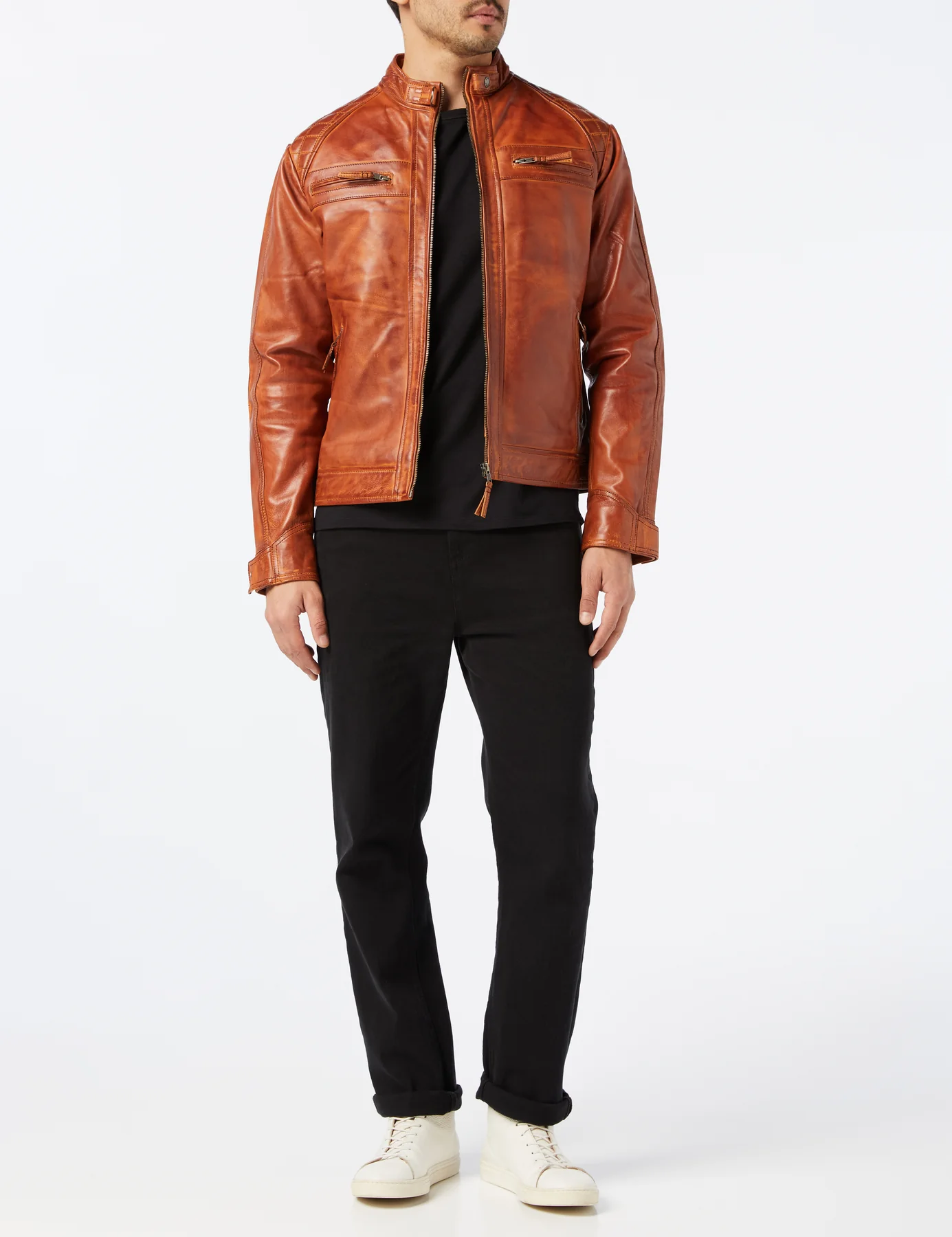 Men’s Premium Distressed Leather Jacket